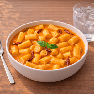 Tteokbokki Carbonara crémeux et épicé, le plus vendu, fabriqué en Corée, avec sauce blanche, gâteau de riz et design à cinq trous - Product Image 3