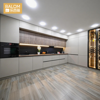 Armoires de cuisine en contreplaqué personnalisées BALOM, style moderne, ensemble d'armoires de cuisine modulaires intégrées, prêtes à assembler pour appartement