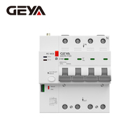 Disjoncteur intelligent WiFi GEYA GRD9S-F100 50Hz AC230V/AC400V 20/32/63/100A 1/2/3/4P 6kA, disjoncteur miniature IoT Tuya Smart RS485