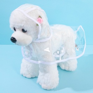 Hot-selling pet supplies: Waterproof raincoat for dogs and cats, transparent rain <b>poncho</b> for Teddy and Corgi dogs, small to - Product Image 1