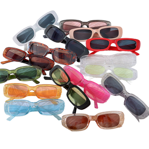 2025 Модные Винтажные Солнцезащитные очки в квадратной оправе UV400 с линзами, маленькие прямоугольные солнцезащитные очки на заказ - Product Image 1