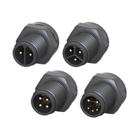 Échantillon gratuit 2 3 4 5 6 broches IP67 IP68 connecteur étanche M12 LED DC étanche 24V 12V LED connecteurs de lumières