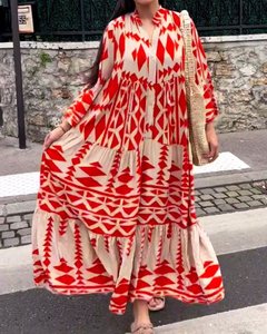 Casual Buttons Front Open Dress High Waist Print Tunic 2026 Spring/Autumn Women <strong>Clothes</strong> Street Wear Long Shirt Dress - Product Image 3