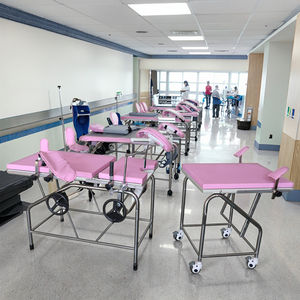 เตียงตรวจภายในสตรีไฟฟ้า สแตนเลส รุ่น LK-Q1 แบบพับได้ สีชมพู ได้รับการรับรองมาตรฐาน CE ระดับอุปกรณ์การแพทย์คลาส 1 - Product Image 5