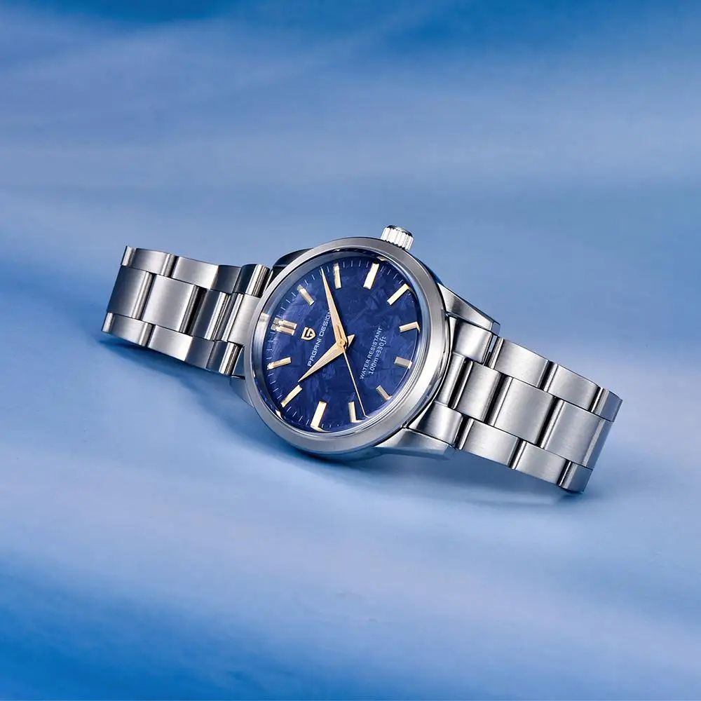 Pagani Design Montre Homme, Montre à Quartz Mouvement Japonais, Bracelet Caoutchouc éTanche 100m, Miroir Saphir, Calendrier Lumineux