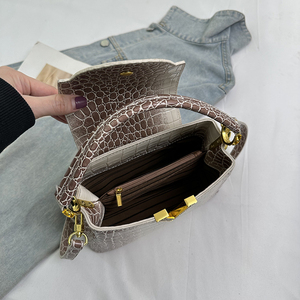 Nuevo Bolso de Diseñador, <span class=keywords><strong>Marca</strong></span> de Lujo, con Letra en Forma de <span class=keywords><strong>V</strong></span>, Bolso de Hombro para Mujer, Elegante y Clásico, con Patrón de Cocodrilo - Product Image 5