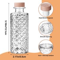 Bouteille de parfum en verre, bouteille en verre personnalisée, bouteille en verre givré