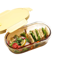 Nouveauté : Contenant alimentaire en verre hermétique avec couvercle pliable détachable, pour la cuisine, boîte alimentaire en verre standard à prix abordable
