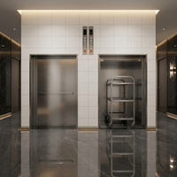 Restaurant-Küchen-Speiseaufzug 100kg, AC-betrieben, aus 304 Edelstahl, Mini-Speiseelevator, modernes Design