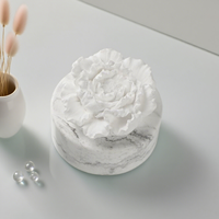 Diffuseur d'aromathérapie solide de fleur de pivoine décorative de base de marbre avec l'huile essentielle pour la décoration de parfum à la maison
