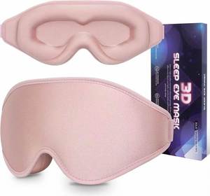 Masques de sommeil en mousse à mémoire de forme 3D ultra-doux, masque oculaire occultant efficace avec sangle élastique, protection des cils - Product Image 2