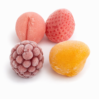 Mini glaces aux fruits très vendues pour les collations quotidiennes, glaces aux fruits en forme spéciale