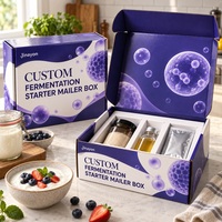 Boîte d'expédition en carton ondulé E Flute pour kit de démarrage de fermentation personnalisé avec insert en papier