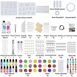 <span class=keywords><strong>Kit</strong></span> de démarrage <span class=keywords><strong>pour</strong></span> la fabrication de <span class=keywords><strong>bijoux</strong></span> en résine époxy, très vendu, avec 83 moules à boucles d'oreilles <span class=keywords><strong>pour</strong></span> débutants - Product Image 6