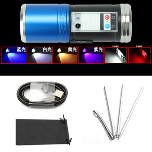 Im Freien 4 LED wiederauf ladbare Fischl ichter Digital Power Display Nachtlichter Taschenlampen Angels ensor Köder lichter - Product Image 3