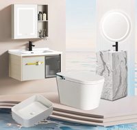 Chine One Stop Shopping Compostage Smart Toilette Lavabo Sanitaire Suite Salle De Bains Miroir et Pomme De Douche Accessoires De Salle De Bains