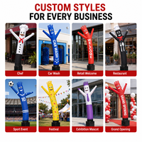 Vente en gros de figurines gonflables publicitaires personnalisées avec logo, en forme de tube, avec sèche-cheveux, pour publicité commerciale extérieure