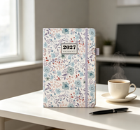 Carnet de planification A5 haut de gamme 2027, idéal pour les accords professionnels et la planification quotidienne