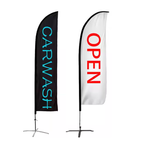 Drapeau <span class=keywords><strong>de</strong></span> plage rectangulaire en forme <span class=keywords><strong>de</strong></span> larme <span class=keywords><strong>de</strong></span> haute qualité avec logo personnalisé, drapeau à franges, drapeau extérieur avec piquet - Product Image 1