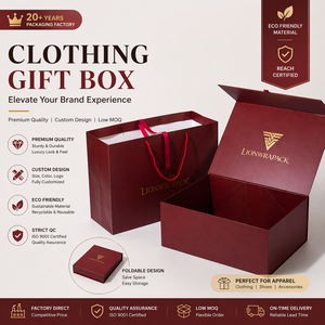 <span class=keywords><strong>Caja</strong></span> de Regalo Magnética de Papel Rojo Rígido <span class=keywords><strong>en</strong></span> Forma de Libro de Lujo Personalizada con Juego de Bolsas de Embalaje Plegables - Product Image 1