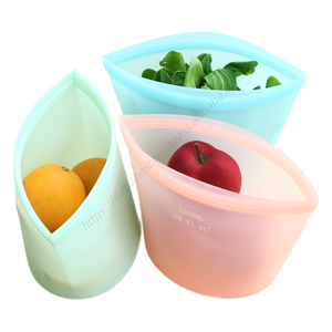 Sac en silicone réutilisable pour fruits et sandwichs, idéal pour la conservation des aliments, vente en gros, produit tendance, personnalisable avec logo - Product Image 1