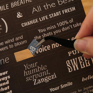 ชุดสติกเกอร์คู่มือตัวอักษรของสะสมภาษาอังกฤษสติกเกอร์4ชิ้นต่อแพ็ควัสดุตกแต่ง - Product Image 4