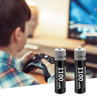Batterie rechargeable au lithium-ion AAA 1,5 V 1100 mWh avec logo personnalisé pour serrure intelligente et télécommande
