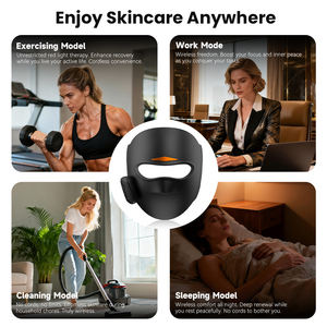 Masques <span class=keywords><strong>LED</strong></span> sans fil pour soins de la peau, 4 couleurs, avec lumières rouges et infrarouges, certifiés 510k, OEM ODM - Product Image 6