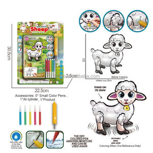 幸運なおもちゃペイント描画おもちゃDIYカラフル手描画インフレータブルかわいいデザイン空気シリンダー付き羊 - Product Image 6