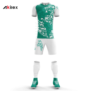 طقم كرة قدم مخصص رخيص مع تطريز مجاني للشعار، تصاميم قمصان كرة القدم الموحدة - Product Image 5