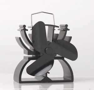 Ventilateur de poêle à bois mini <span class=keywords><strong>VODA</strong></span> 12,5 cm alimenté par la chaleur, ventilateur écologique à 3 pales pour poêles à bois / gaz / granulés - Product Image 1