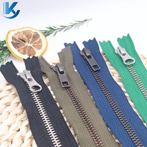 5 # النحاس الفضة معدن سحاب مصنع الجملة عالية الجودة سحاب مجتذب يمكن تخصيصها لسترة الجينز - Product Image 1