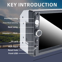 Lecteur MP5 de voiture inclinable de 7 pouces, écran tactile capacitif, CarPlay, Android Auto, navigateur monté sur le pare-brise, ajustement universel