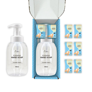 Confezionamento personalizzato eco-friendly schiuma sapone per le mani ricarica compresse con riutilizzabili <span class=keywords><strong>in</strong></span> plastica PP o bottiglie di <span class=keywords><strong>vetro</strong></span> - Product Image 5