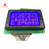 Modul LCD 128*64 Dot-Matrix STN Film Biru Negatif LCM KS108B 8080 Paralel 5V Lampu Latar LED Putih SMG12864A2