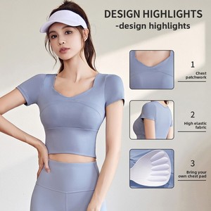 Ensemble <span class=keywords><strong>de</strong></span> sport amincissant ODM OEM pour l'été avec coussinets <span class=keywords><strong>de</strong></span> poitrine, <span class=keywords><strong>tenue</strong></span> <span class=keywords><strong>de</strong></span> yoga et d'entraînement fitness ajustée pour femme - Product Image 3