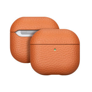 Funda de cuero genuino totalmente envuelta a mano para <span class=keywords><strong>AirPods</strong></span> 3 Compatible con cargadores inalámbricos - Product Image 5