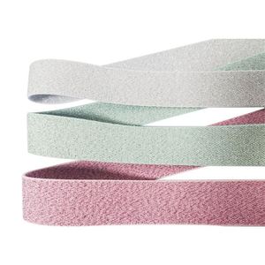 Bande élastique en polyester avec fil de lurex vert brillant, design personnalisé, largeur 32 mm / 1,25 pouce - Product Image 5