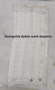Dupatta teñible de Georgette puro suave a granel de alta calidad, muchos diseños étnicos para ropa india y paquistaní - Product Image 6