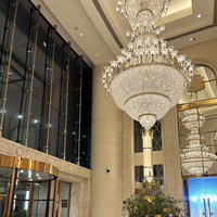 Luminaires de style européen, lustres modernes pour restaurants, luminaires luxueux pour bâtiments en duplex, villas, hôtels, escaliers, luminaires en cristal