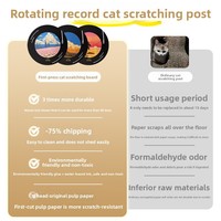 Nouveau grattoir mural vertical rotatif à 360 degrés pour chat, motif dessin animé, résistant aux griffures, motif Palm Tree Sunset
