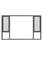 Fenêtre à battant moderne en aluminium, cadre fin, système de porte et fenêtre à double vitrage