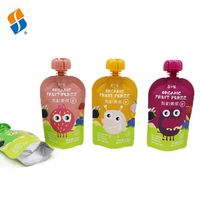 Feiao Pack Custom Print 100ml Matte Aluminiumfolie Knijpzakken met Tuitje van Kunststof Doypack Biologische Fruitpuree Verpakking Tuitzak