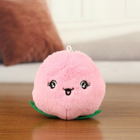 Porte-clés poupée pêche colorée en peluche de 8 cm, rembourrée en coton PP, jouet doux et mignon en forme de fruit, breloque de sac, cadeau pour enfants, vente en gros