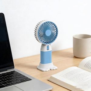 Hot Sale Factory Custom Portable Cartoon Style ABS Plastic Handheld Phone Stand Fan 1 Speed <b>Lead</b>-acid Battery - Product Image 3