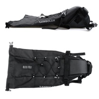 Sac de vélo arrière réfléchissant imperméable en tissu rip-stop noir YOTO, best-seller, 10L