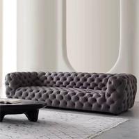 Italienisches Bubble-Sofa Amerikanischer Stil Sektionsset für Villa Wohnzimmer Neuer Stoff Mondoberfläche Gerader Reihe Apartments Hotels
