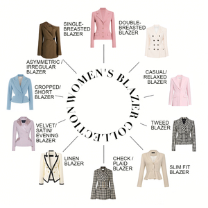 Blazer da <span class=keywords><strong>Donna</strong></span> Elegante con Colletto a Risvolto in <span class=keywords><strong>Tweed</strong></span>, Realizzato su Misura per Brand di Design - Produzione OEM/ODM di Alta Qualità - Product Image 3
