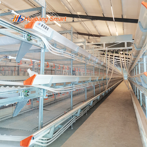 Poulailler entièrement automatique le plus vendu, avec hauteur de ligne d'eau réglable, cage à poulets de chair de type H - Product Image 1