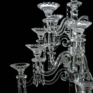Candelabro de <span class=keywords><strong>Cristal</strong></span> Transparente de 17 Brazos, Centro de Mesa Alto, Hecho a Mano por Baosheng, para Decoración Navideña del Hogar - Product Image 4